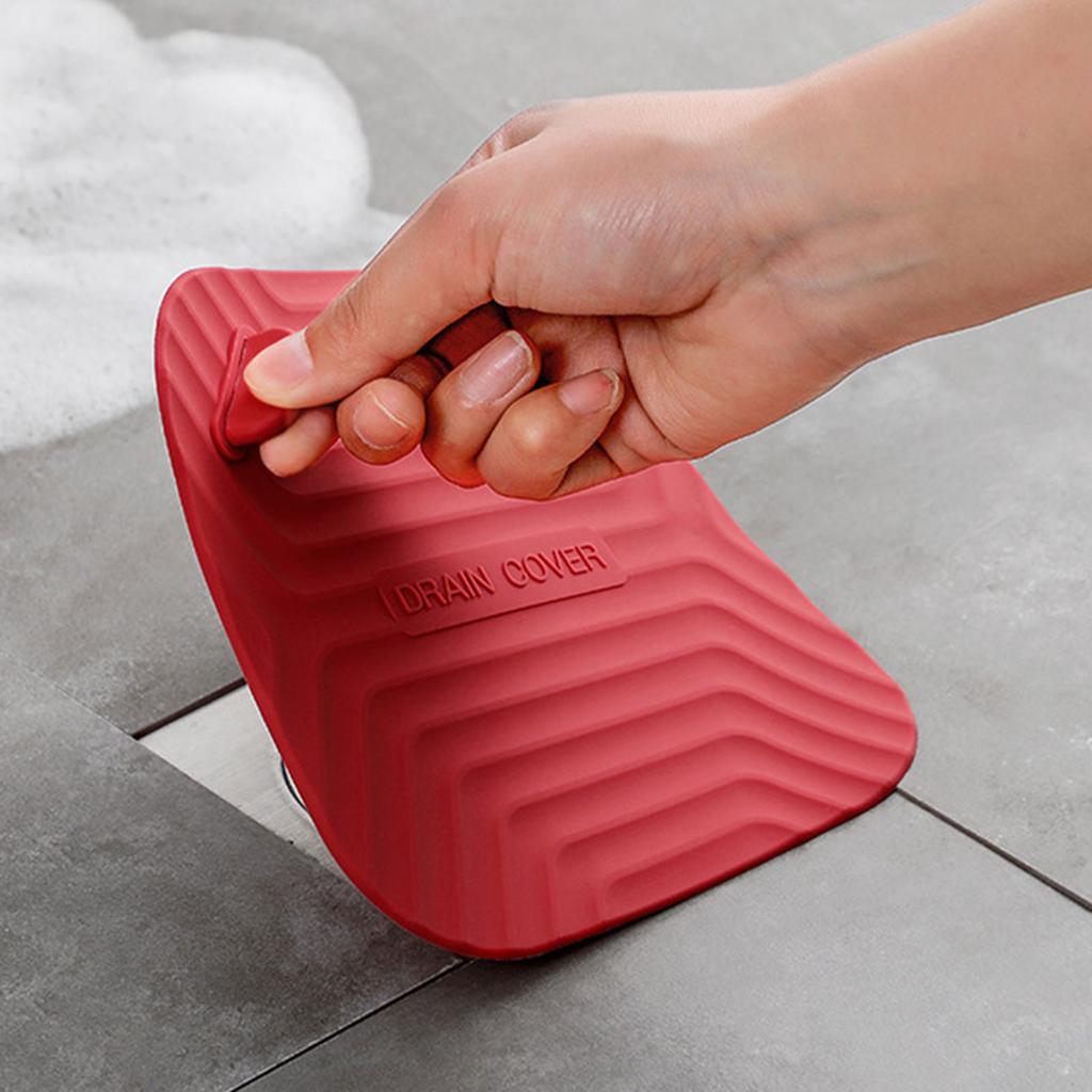 Kitchen Sink Drain Stopper Square Silicone Floor Drain Cover with Handle for Sinks and Floor Drains Universal Easy Use