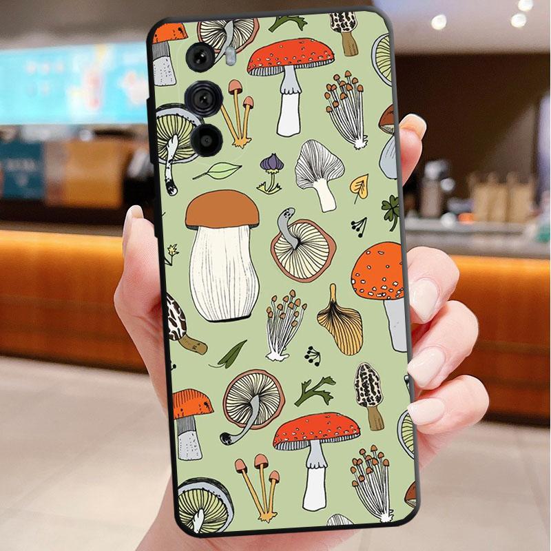 Rainbow Mushrooms Phone Case For Motorola Edge 60 50 40 Pro 60 50 40 30 Ultra Neo Fusion Moto G Play G Stylus G Carcasas