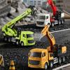 1:55 6 Styles Engineering Diecast Crane Excavator Truck Vehicle Construction Alloy+Plastic Inertial Model Toys for Children Boys