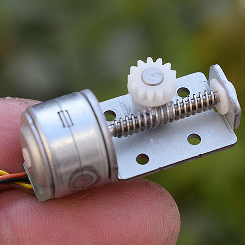 1 Peça Motor de Passo Eixo Haste Rosca Linear Bloco Engrenagem de Plástico 13 Dentes Diy Câmera Monitor 15Mm Motor de Passo 2 Fases 4 Fios