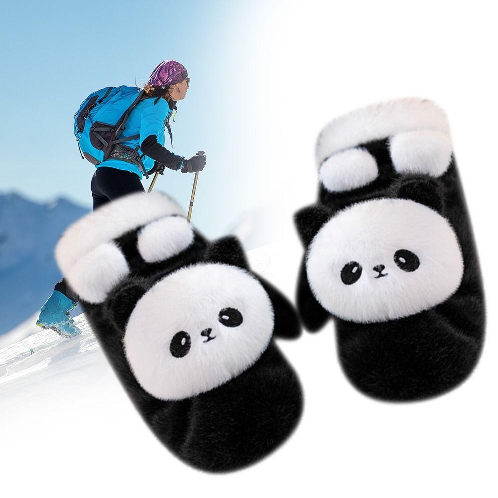 

Keep Warm Plush Glove Cute Panda Cycling Mittens New Winter Glove