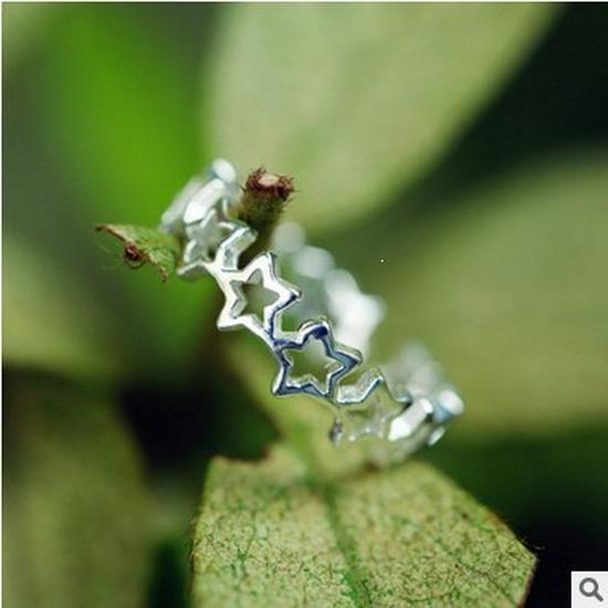 Korean 925 Sterling Silver Plum Blossom Open Ring – Handmade Artistic Floral Design for Women