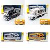Alloy Deluxe 132 Travel Motorhome Bus Children's Toy Car Model Decoration Sound And Light Retractable Door