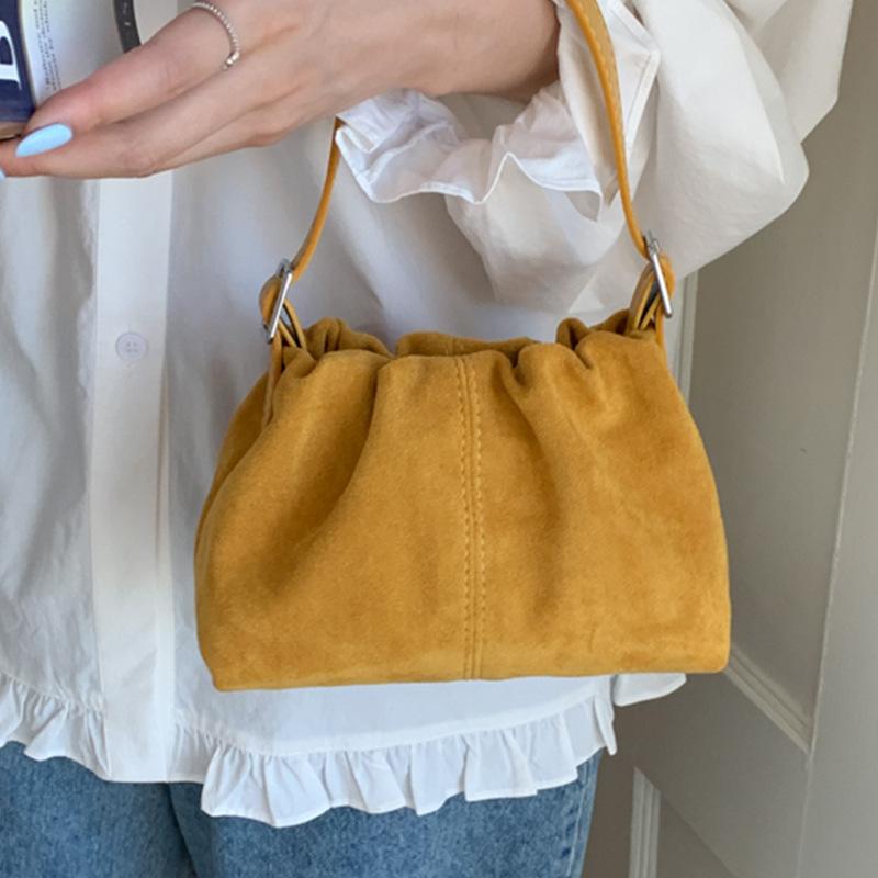Borsa Secchiello Retrò di Grande Capacità, Borsa a Tracolla dal Design di Nicchia, Borsa Piccola alla Moda da Maneggiare