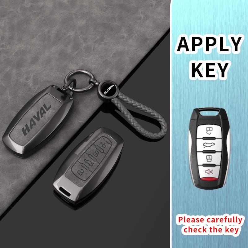 Alloy Car Key Case Cover for Great Wall Haval Jolion 2022 H6 H7 H4 H9 F5 F7 F7X F7H H2S GMW Dargo Keychain Auto Accessories