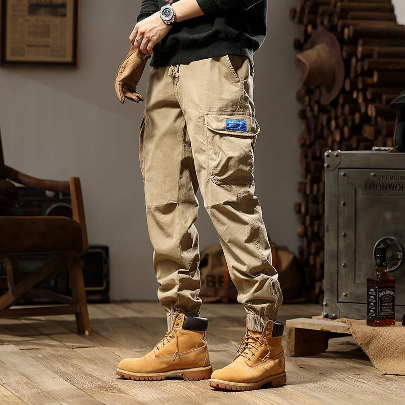 Retro Casual Loose Cuff Pants - Men’s Fashionable, All-Match Overalls
