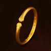 Baby Armlet Metal Opening Bangle Carved Pattern Frosted Golden Wrist Jewelry  Versatile