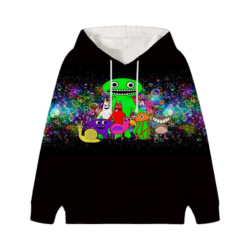 

Garten Of BanBan Мультфильм Принт Длинные рукава Весна Осень Повседневная толстовка с капюшоном 2-13 лет Мальчики Девочки Повседневные наряды Топы Детская одежда 120 разноцветный