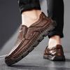 Fashion Non-Slip Outdoor Walking Shoes Trainers Leather Men Loafers Soft Cowhide Mens Casual Shoes High Quality Male Slip on Shoe