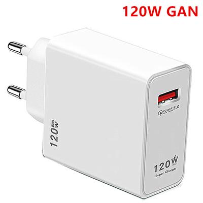 120W GaN USB Super Rýchla Nabíjačka Napájanie Nabíjanie QC5.0 QC4.0 QC3.0 Nabíjačka Pre iPhone 14 13 12 Pro Max Xiaomi POCO Samsung Laptop