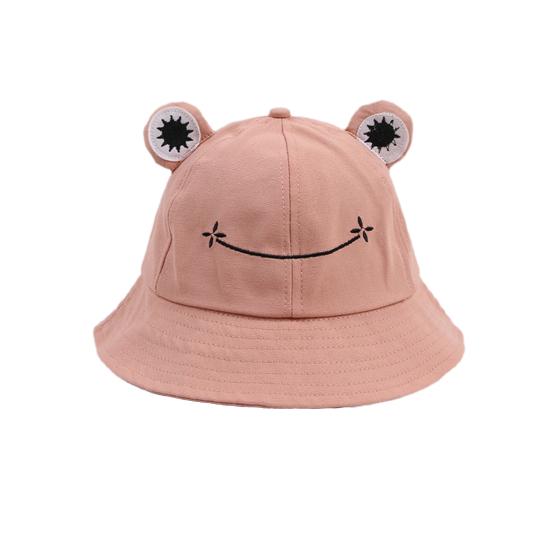 Cute Frog Design Sun Protection Fisherman Hat Children Adults Outdoor Bucket Cap