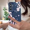Custodia Floreale Fiori di Pesco Rosa Per Samsung S26 S25 S24 Ultra S23 S22 S21 FE A15 A16 A17 A26 A35 A36 A37 A54 A55 A56 A57 5G Copertura con Texture in Pelle