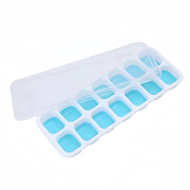 14 Grids Silicone Ice Cube Mold with Cover Square Ice Cube Tray Mold Ice Cube Manufacturer Bar DIY Ice Cocktail Freezing Tool