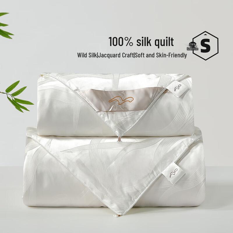 Mercury Home Textiles 100% Натуральный Шелкопрядный Шелк Всесезонное Жаккардовое Стеганое Одеяло