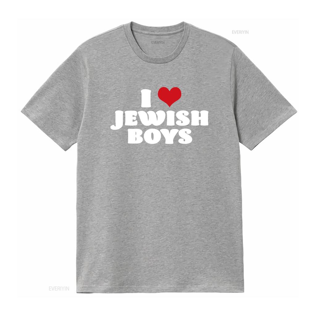 Amo i Ragazzi Ebrei Cuore Rosso Hanukkah Maglietta vintage Lavata Versatile streetwear Top Per l'Uso Quotidiano Alla Moda Leggermente homme