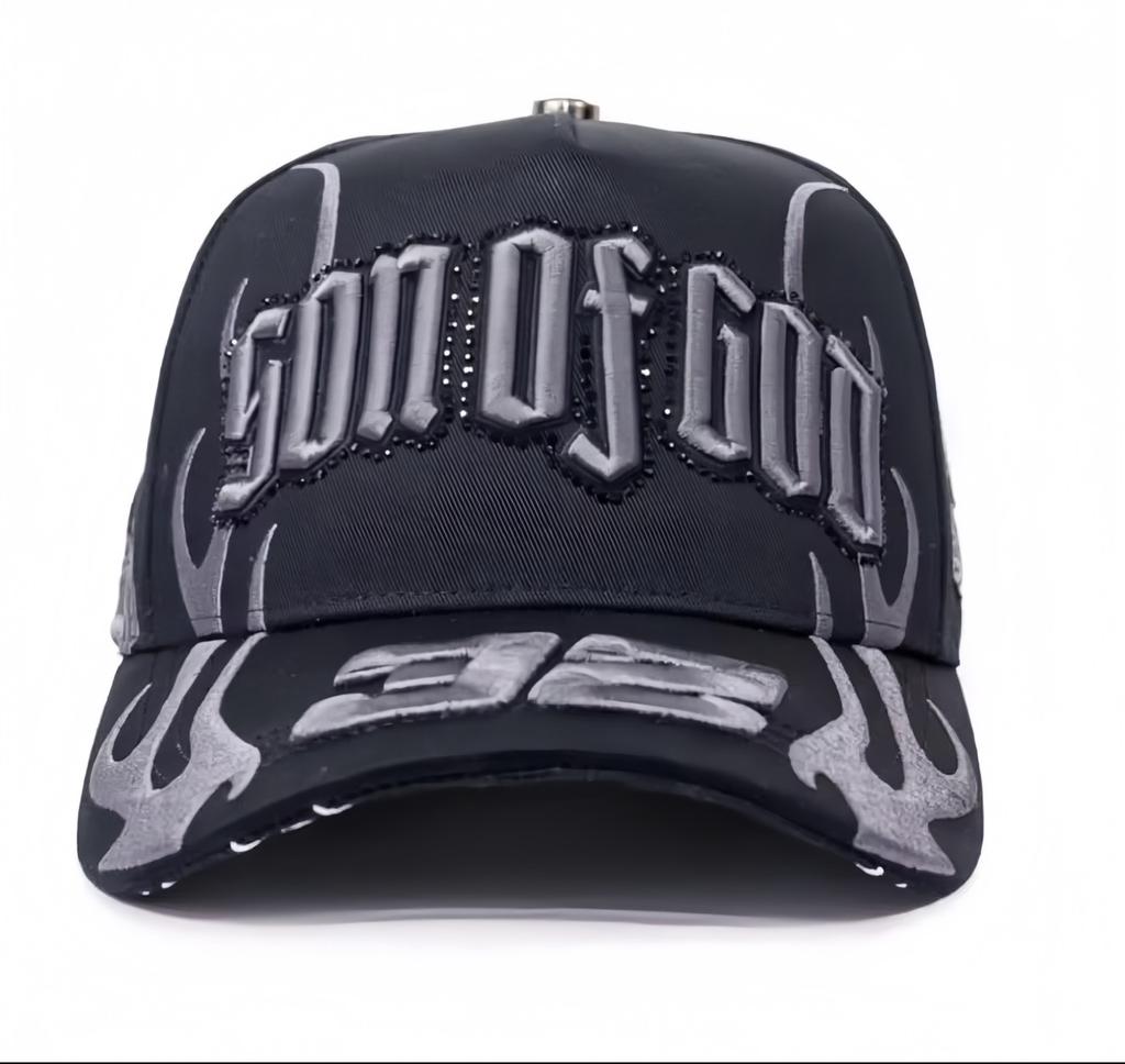 Wholesale Yo No Pesco Star Satin Lined Terry Dobby Embroidered Bling Sports Cap 5 Panel Rhinestone Brim Baseball Caps Barbas