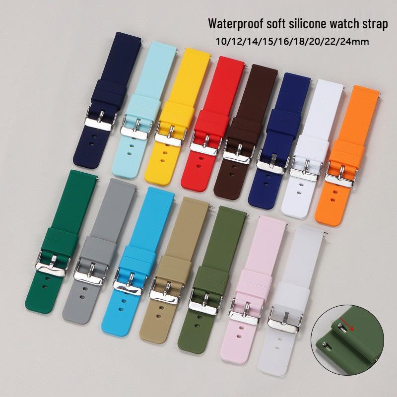 Snabbkopplingsbart Silikonarmband för Samsung & Huawei GT Smartklockor (16-24 mm) Tillgänglig nu