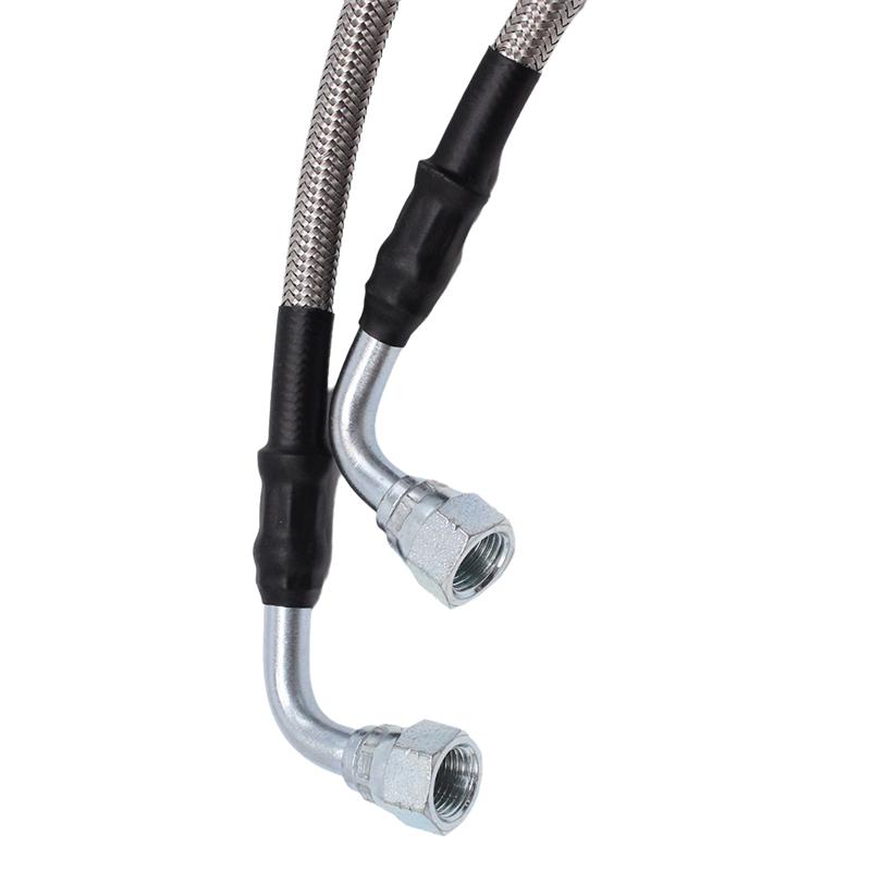 SS Ölrohr 2 Stück 52" Länge Getriebeölkühler Schlauchleitungen Kit Für Chevy Für Ford GM GMC, Buick Cadillac TH350 700R4 TH400