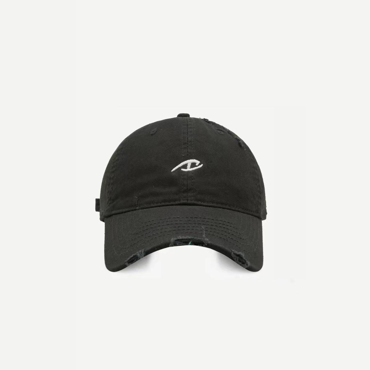 

New Street Ripped Hip hop Letter Embroidered Baseball Cap Men and Women Couple Trendy Brand Simple and Fashionable Baseball Cap M（56-58cm）