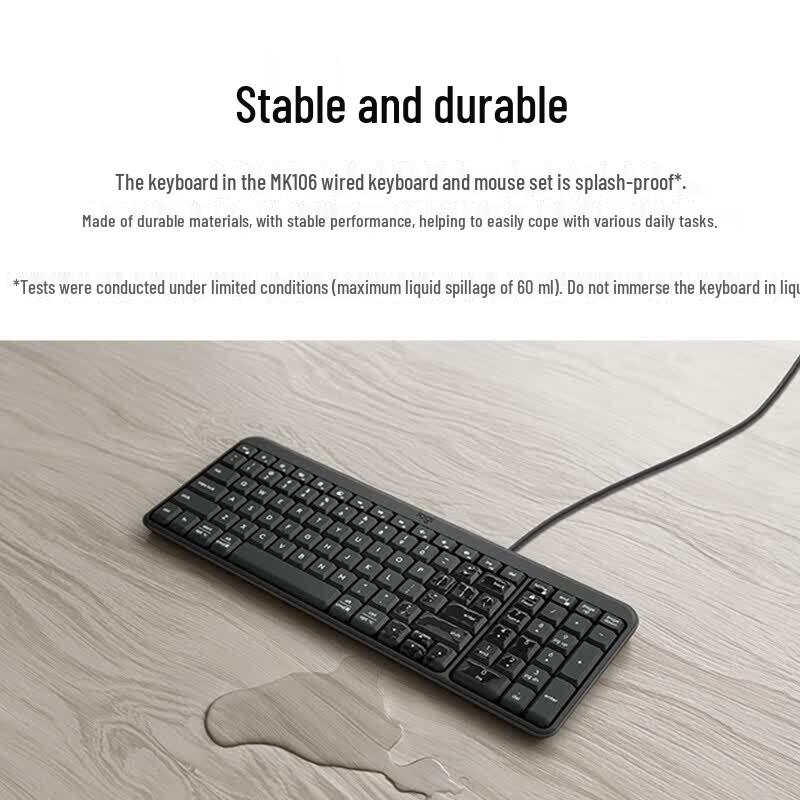 Logitech MK106 Wired Keyboard and Mouse Combo