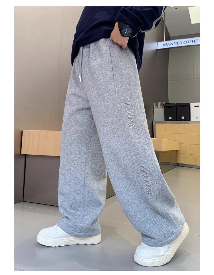 Hipster Boys' Winter Fleece-Lined Sports Pants - Warm Sweatpants for Middle and Older Children