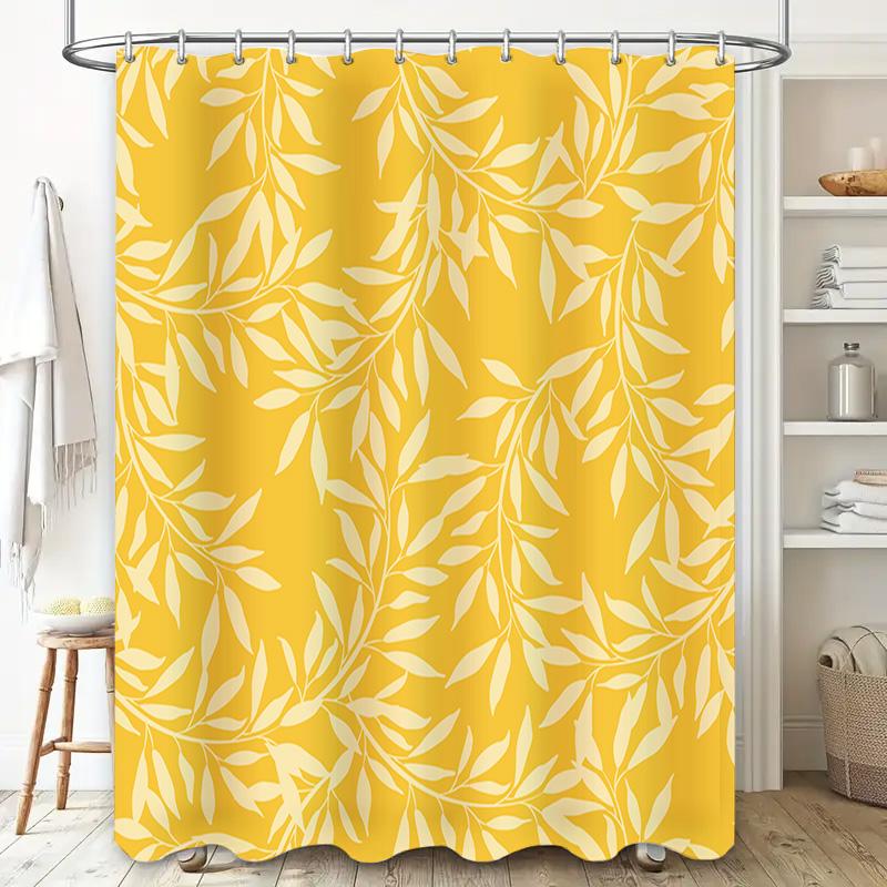 Yellow Leaves Shower Curtain Home Decoration Waterproof Bathroom Decorations