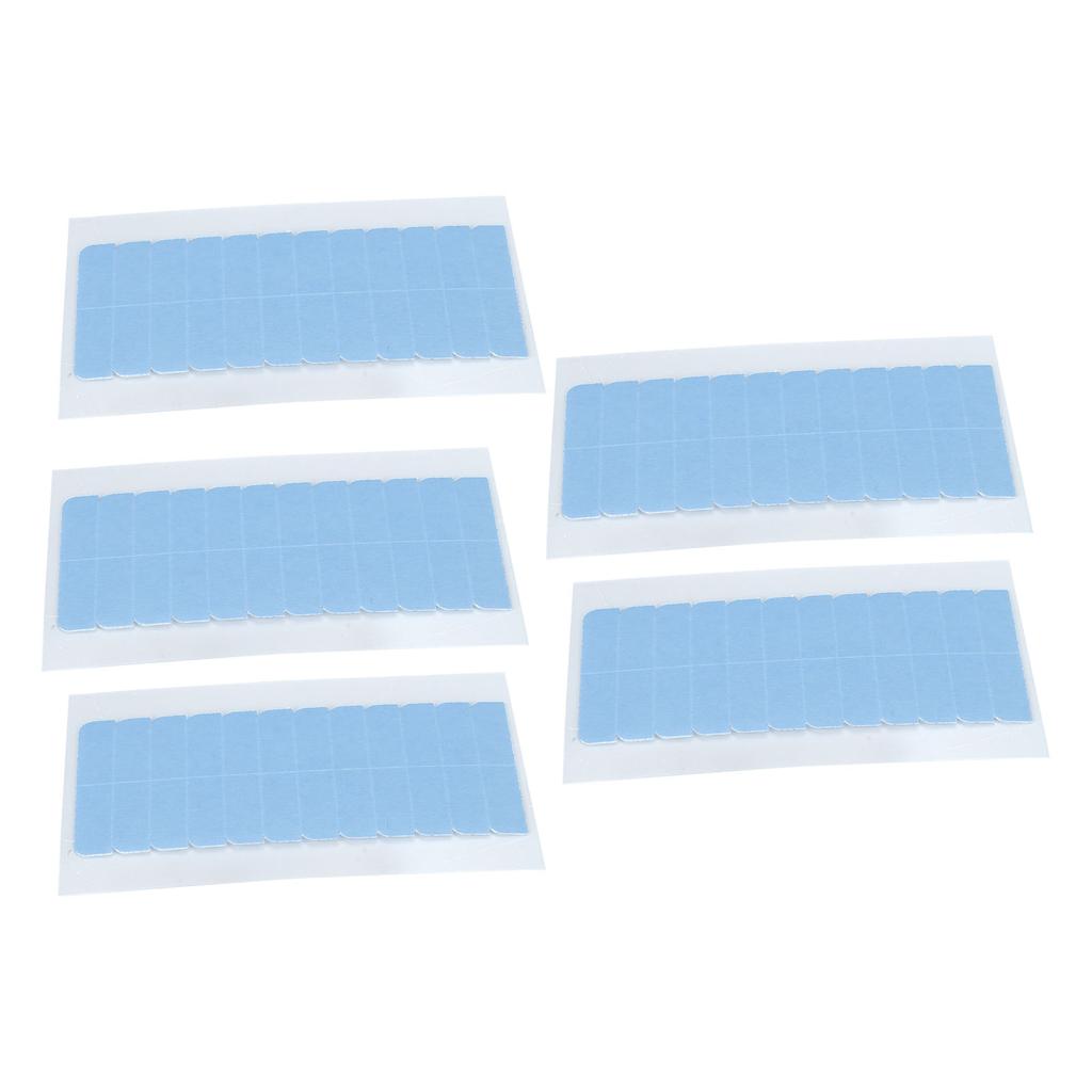 5 Sheets Wig Double Sided Adhesive Tape Blue Waterproof Antislip Professional Hair Extensions Styling Tool