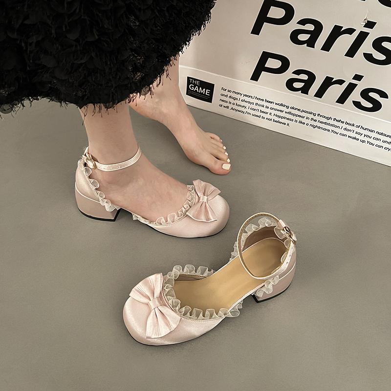 Новые модные туфли-лодочки на толстом высоком каблуке — фото 7