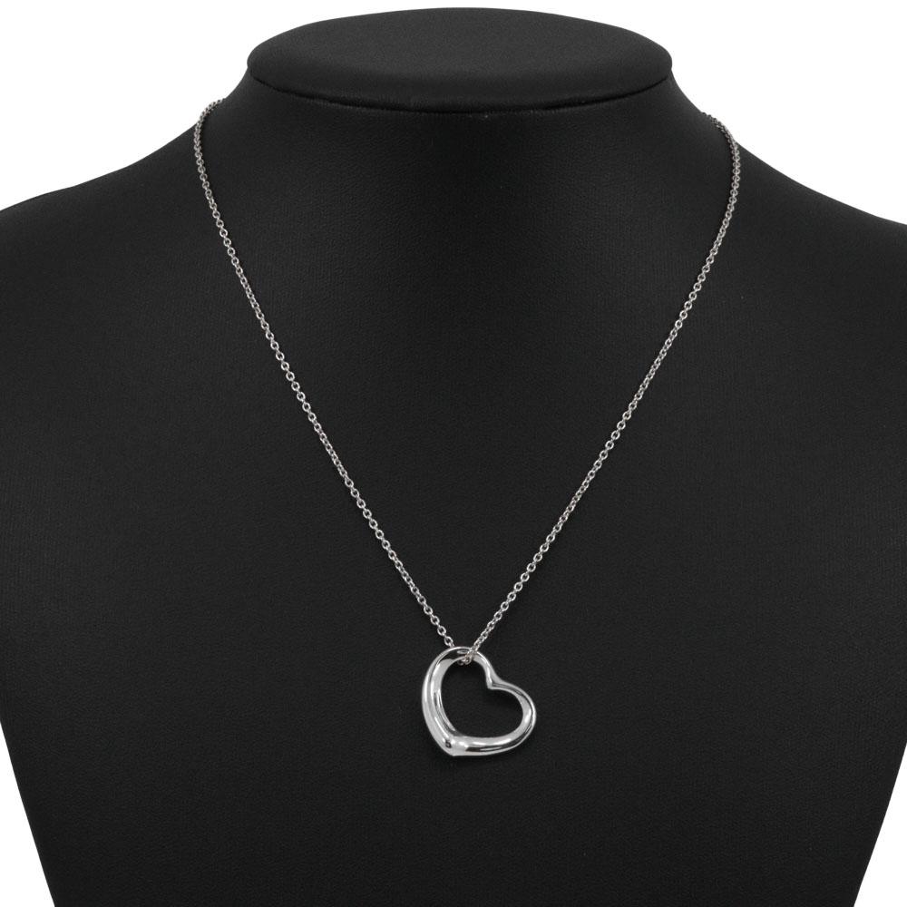 TIFFANY&Co. Open heart Necklace Elsa Peretti Silver925 heart 4.7g Women Used