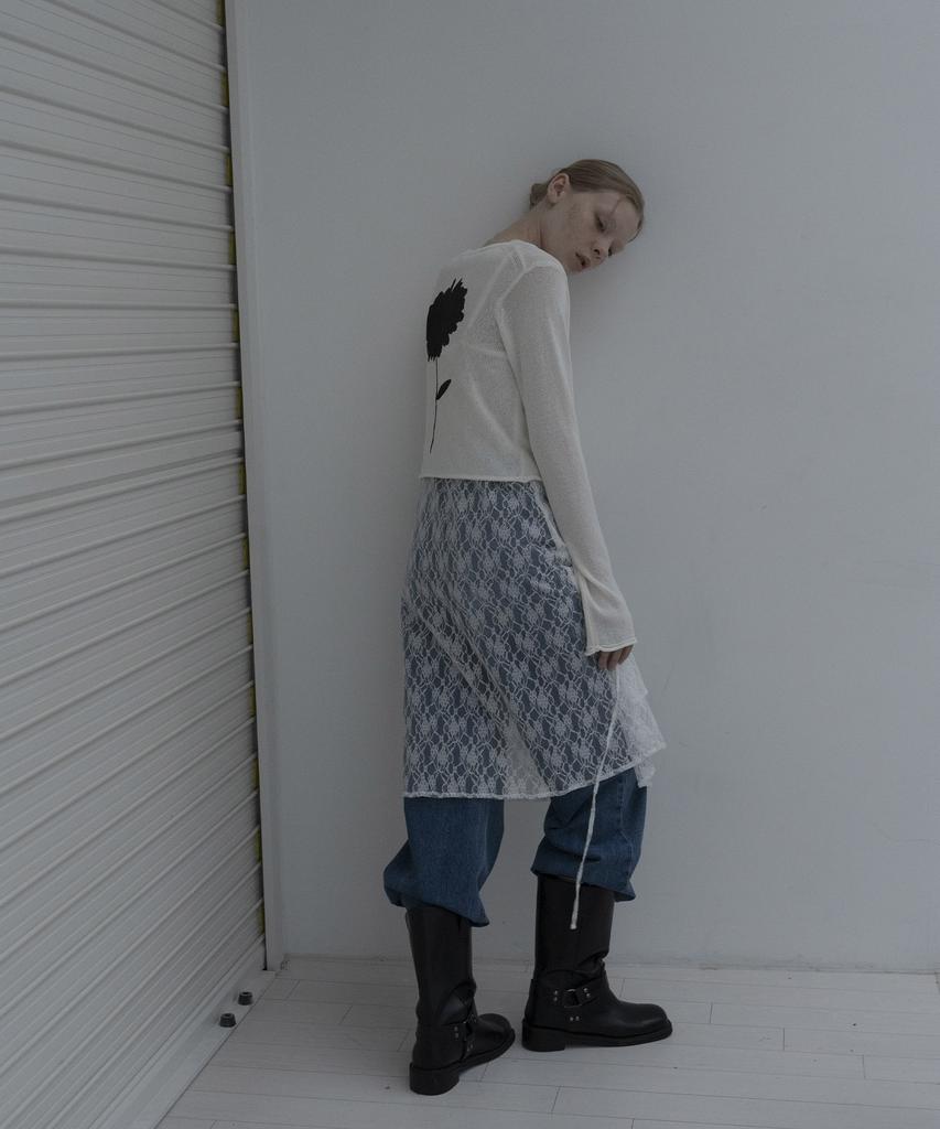 Mosyupamosyu Daisy Crop Round Knit [Ivory]