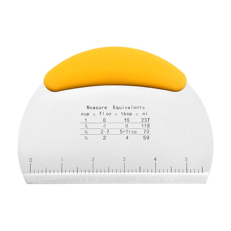 Graduated Stainless Steel Dough Cutter and Knife for Baking