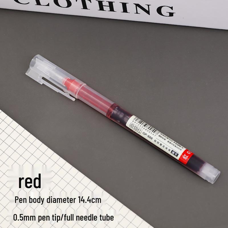 Quick-Dry Liquid Ink Rollerball Pen - 0.5mm Black/Red/Blue for Students & Office Use