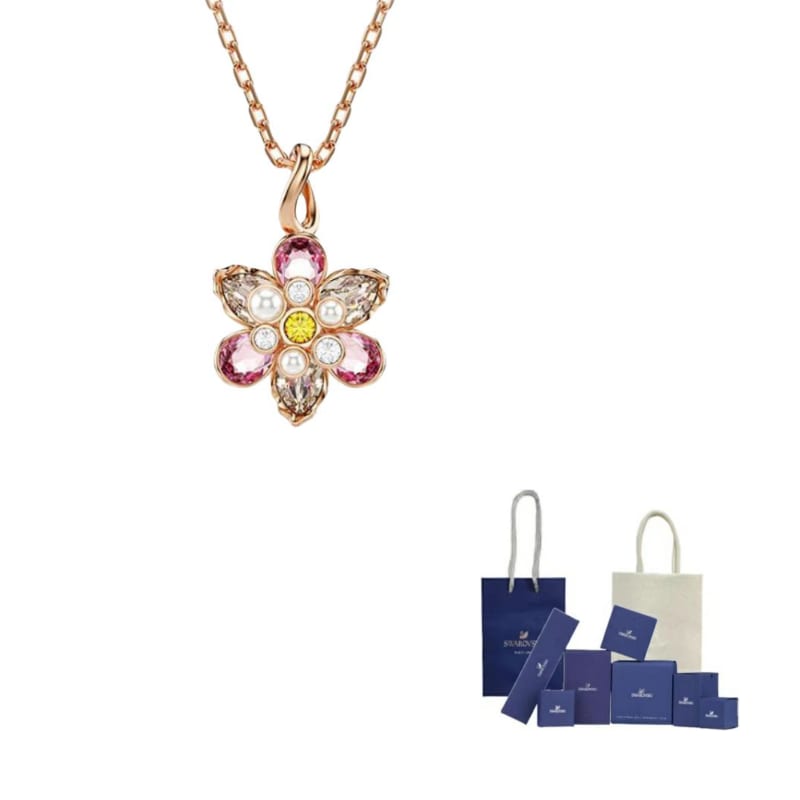 Swarovski Idyllia Necklaces Women`s Pink Gold