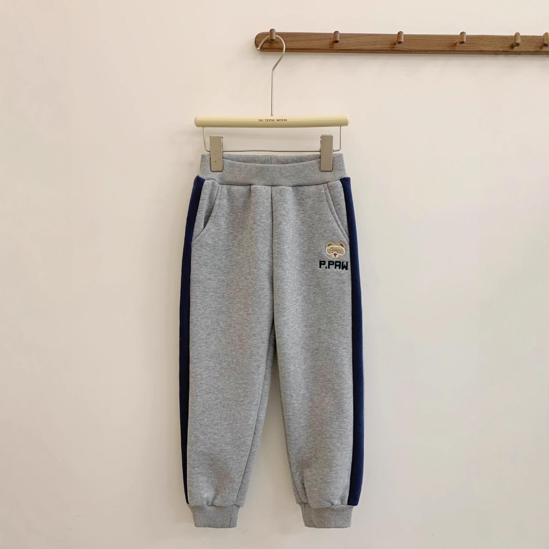 

HBLL Kids Winter Fashion Velvet Long Casual Sports Pants 130 cm