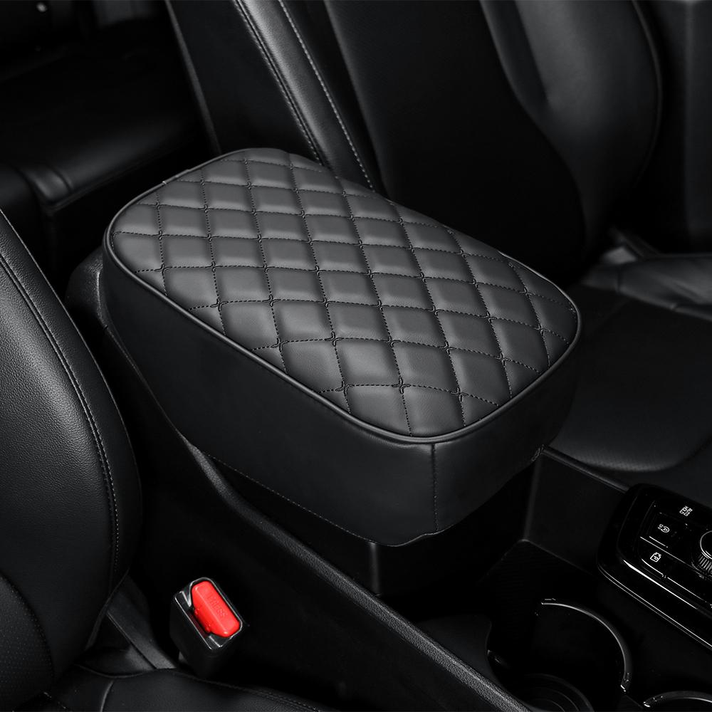 Car Interior Accessories Centre Console Armrest Box Pad & Protective Cover Black Leather Material for Kia Sportage NQ5 2023-2025