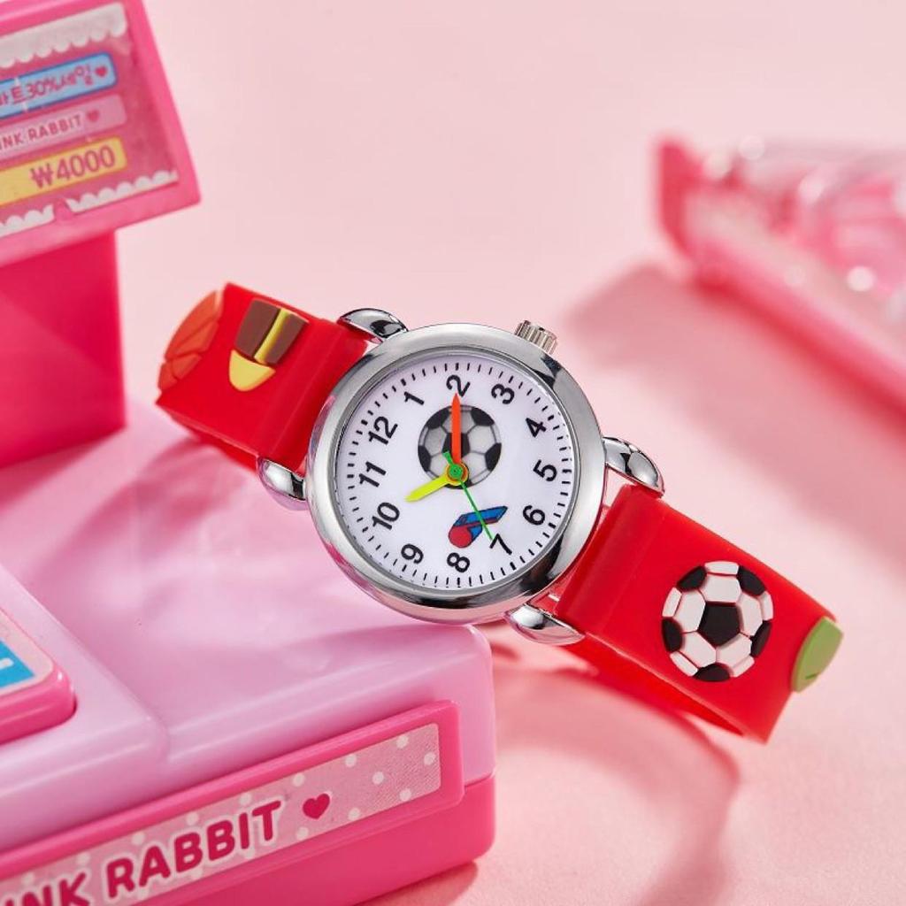 Children's Cute Football Cartoon Quartz Watch for Boys and Girls