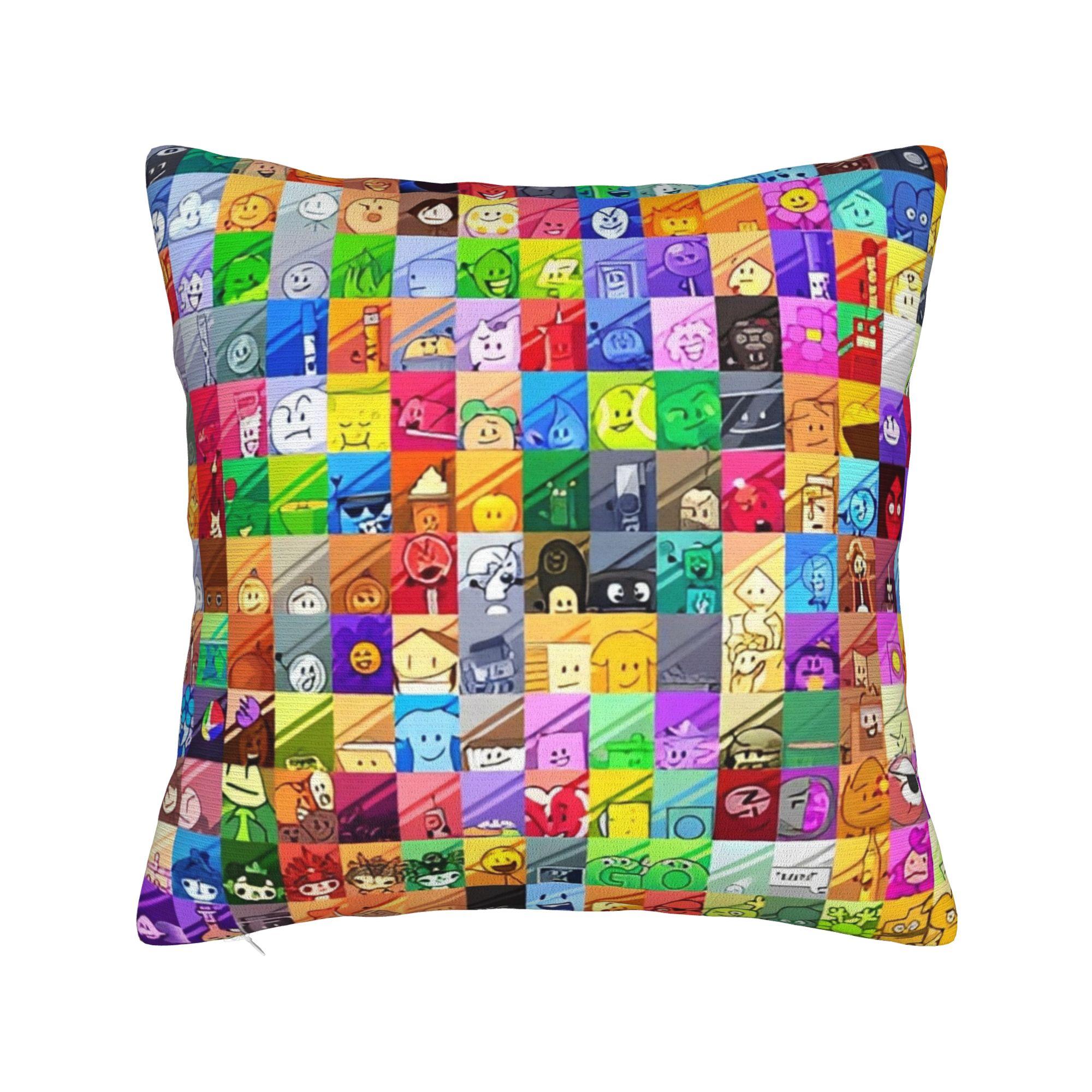Asamimichaan Asleep Cartoon Square Pillow Case Cushion Cover Creative Zipper Decorative Pillowcase for Sofa 40x40cm 30x30cm 12x12in
