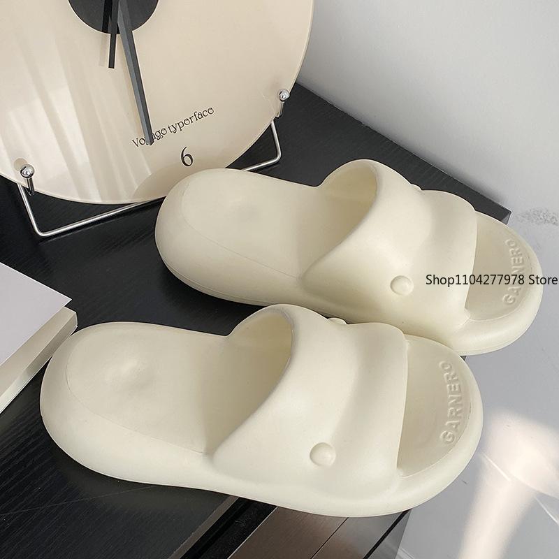 Fashion Women's Summer Slippers High-heeled Home Non Slip Sandals EVA Breathable Basic Bathroom Soft Indoor Beach Casual Flip Flops