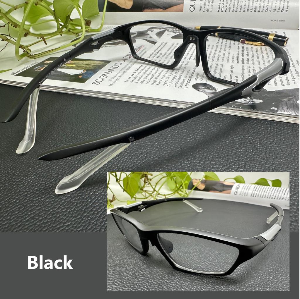 REONAS Sports Glasses, Photochromic, Color-Changing, Blue Light Blocking, Transforms Into Sunglasses for PC Work and Outdoors, Lightweight, UV400