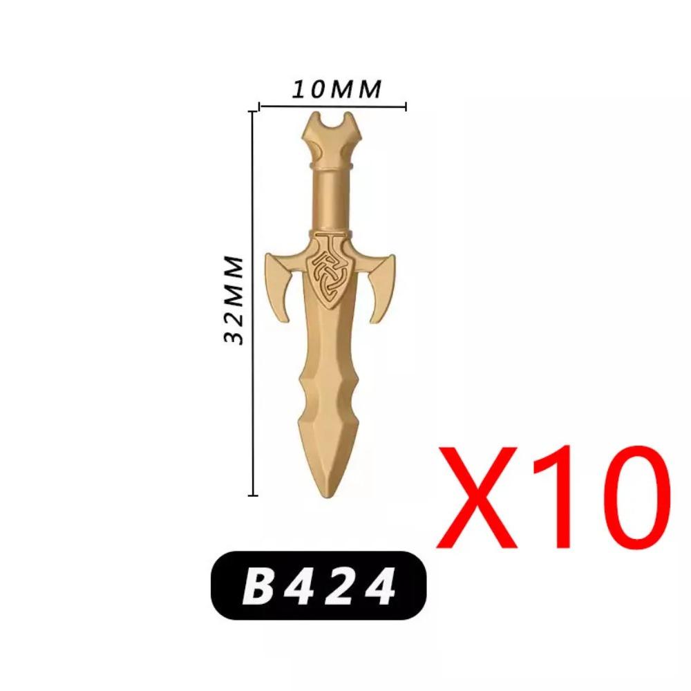 MOC Building Blocks Medieval Military Solider Figures Knights Weapons Accessories Helmet Sword Spear Bow Axe Mini Bricks Toys