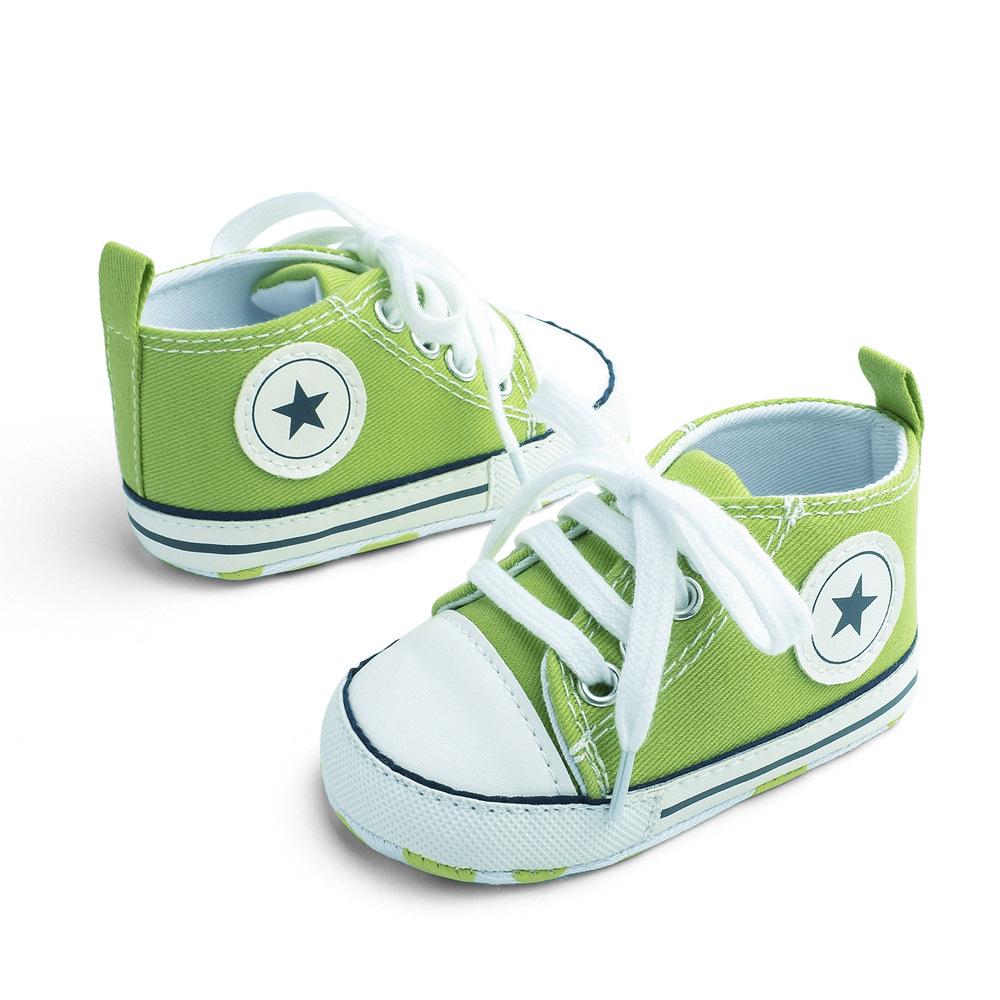 Baby Canvas Lace-up Shoes - Spring/Autumn Style, Solid Color, Versatile Toddler Footwear (D603)