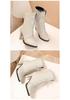 European & American Pointed Toe Lace-up Women's High Heel Ankle Boots, Autumn/Winter Plus Size, Sizes 34-45.