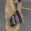 2025 Autumn/Winter Plaid Plush Shoulder Bag: Retro Large Capacity Women's Tote