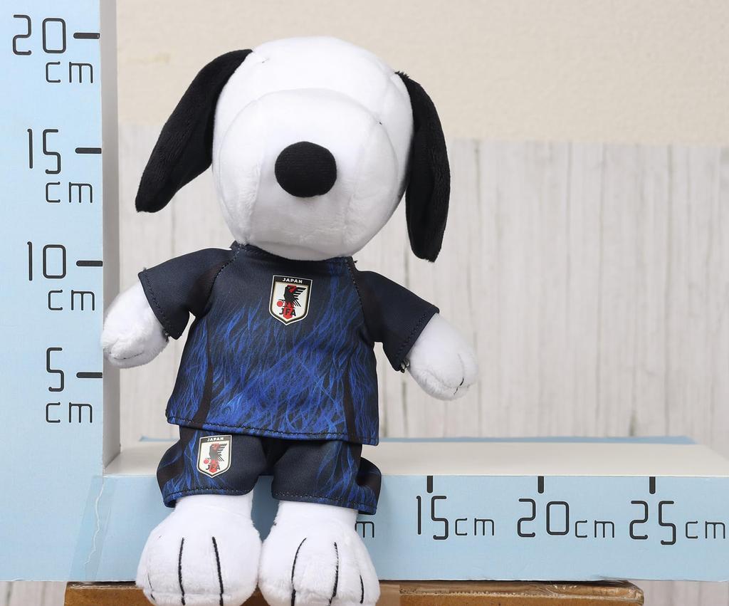 Yoshitoku Snoopy Plush Toy Officially Licensed Product of the Japan National Soccer Team Comes in a gift bag Pink Color Kids will love (27cm tall) -