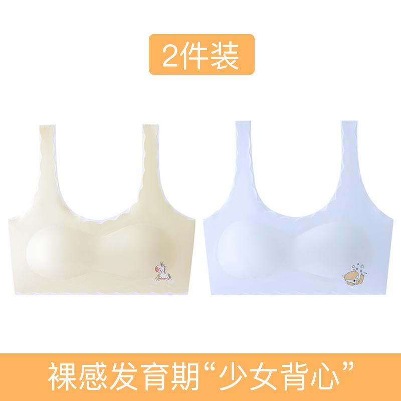 Traceless Girls Underwear Youth Development Girls Junior High School Students Older Children Girls Bra Student Vest