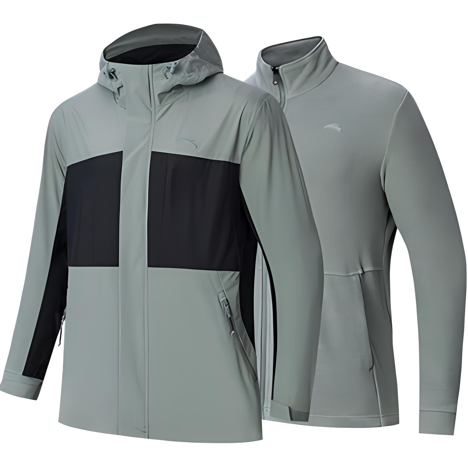 Anta Outdoor Collection Jackets & Coats Men s Asphalt Gray/Basic Black 152346604-2 2XL