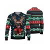 Lustiger Grafik Hässlicher Weihnachtspullover Trend Lässig Herren Damen 3D Gedrucktes Weihnachts-Sweatshirt Lässige Streetwear Übergroße Oberteile