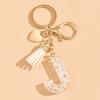 Hot-selling Epoxy Initials Love Tassel Keychain Bag Ornament Buckle Pendant Car Jewelry Clothing Accessories