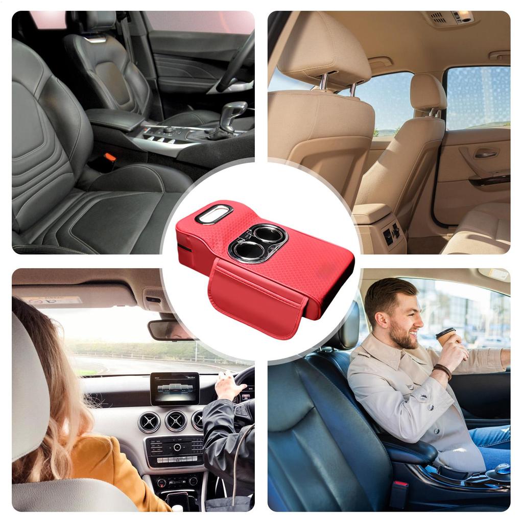 Car Armrest Storage Box Ergonomic Long-Lasting Organization Car Console Organizer For Family Adults Men Women Automotive Vehicle