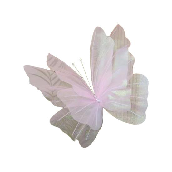 Faux Silk Yarn Artificial Butterfly Giant Large 3D Simulation Tulle Fake Butterfly Prop Butterfly Display